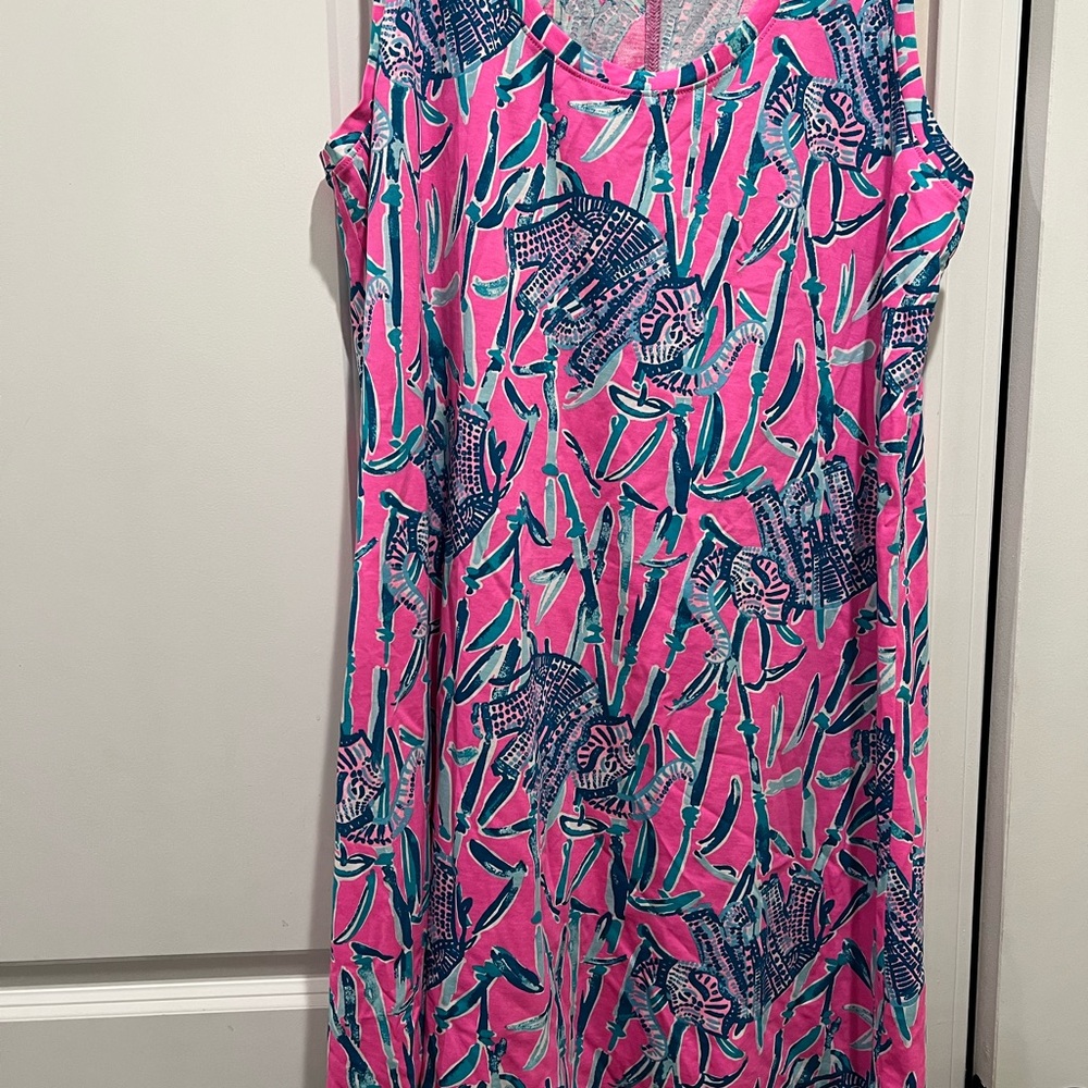 Lilly Pulitzer Mandevilla Pink Extra Lucky Dress Size XL - Picture 8 of 10